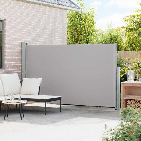 Infällbar sidomarkis 170x300 cm grå