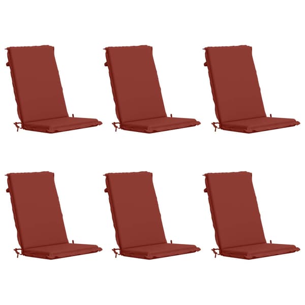 6-delade Hög rygg Bhair Kuddar GEMERT 6 st 100% Polyester Röd