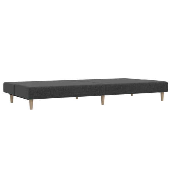 Bäddsoffa 2-sits mörkgrå tyg