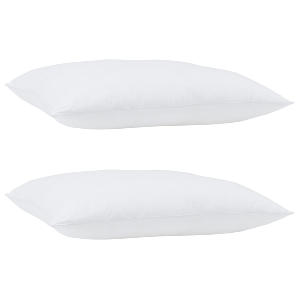 Kudde med kudde 2 pcs Vit 90 x 70 x 40 cm Bomull och Polyester