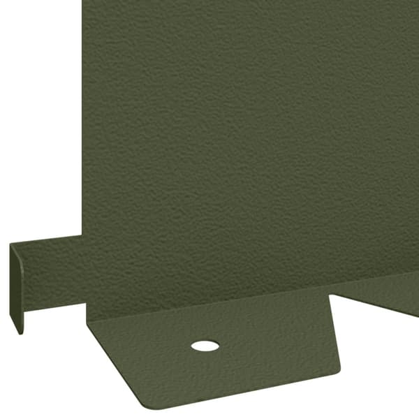 Kant för gräsmatta 10 pcs 102 x 15 x 4 cm Stål Olivgrön