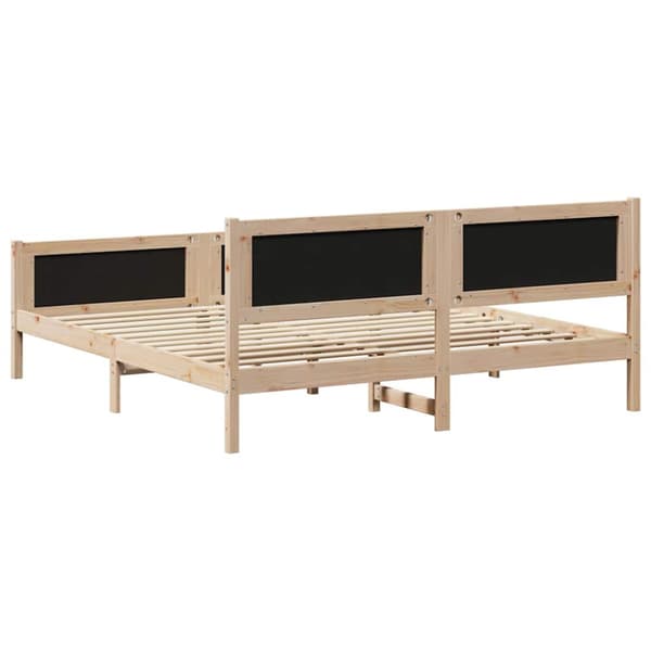Sängram med huvudgavel Ljusgrå 200 x 200 cm tyg