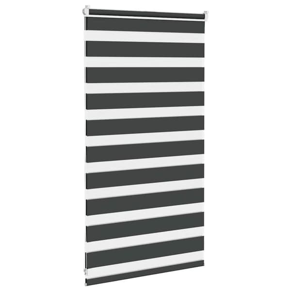 Rullgardin zebra svart 90x100 cm tyg bredd 85,9 cm polyester