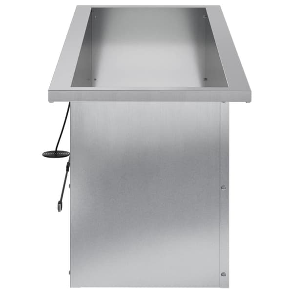 Odlingslåda med LED Silver 30 x 100 x 30 cm Galvaniserat stål