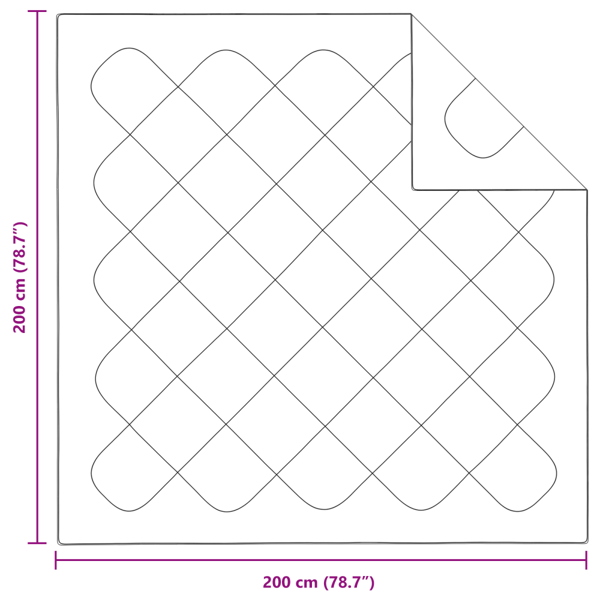 Duntäcke Vit 200 x 200 x 3 cm Polyester