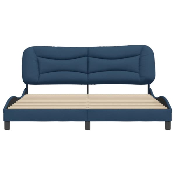 Bed Frame without Mattress "Hvar" Blue 180x200 cm Fabric