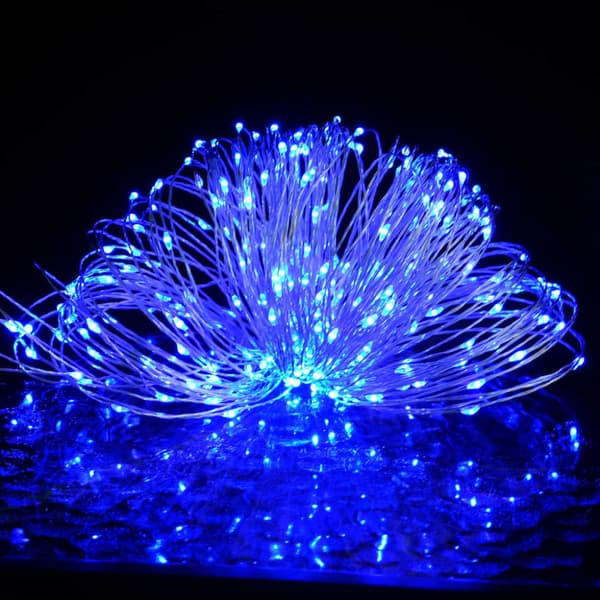Ljusslinga med 150 LED blå 15 m