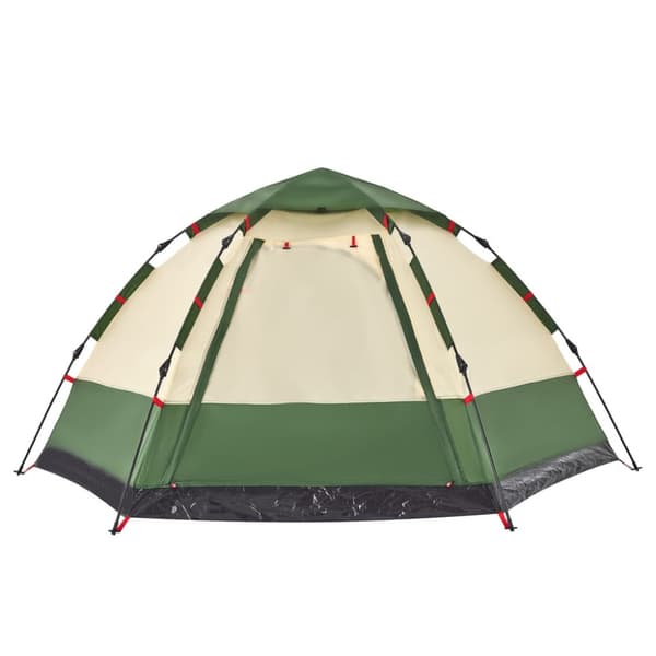 Campingtält 4 personer grön snabbrest