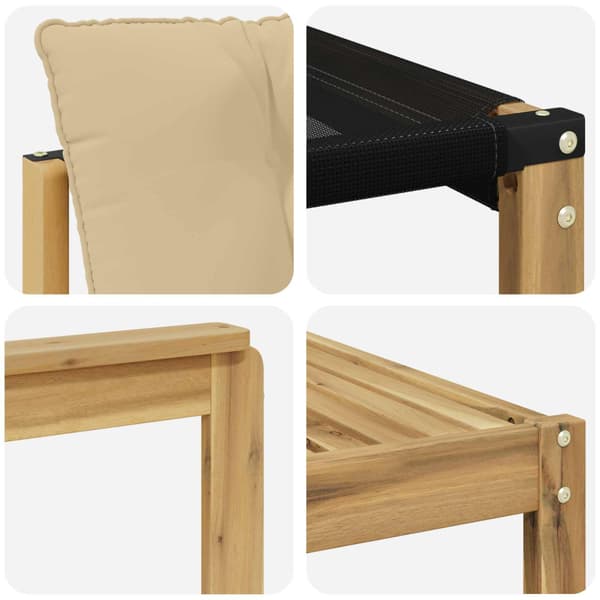 Utomhussoffset med kudde 7 pcs Vit och Beige