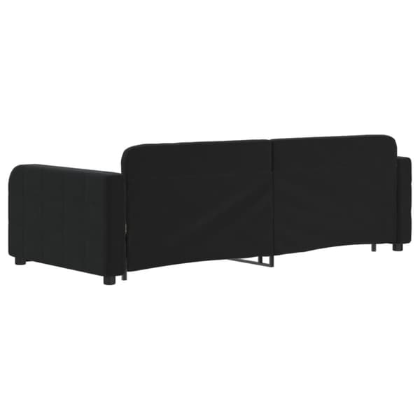 Dagbädd utdragbar svart 90x200 cm sammet
