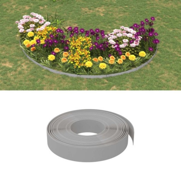 Rabattkant grå 3 st 10 m 10 cm polyeten