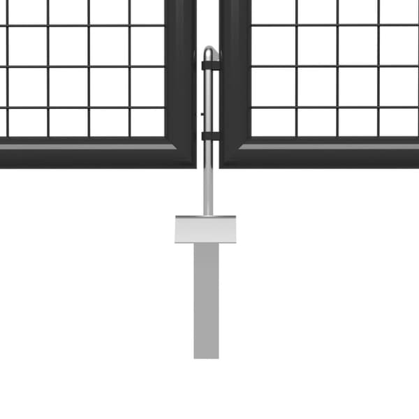 Trädgårdsgrind stål 400x100 cm antracit
