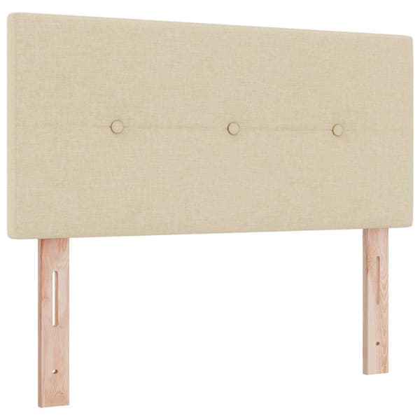 Förvaringssäng med madrass Gräddvit 100 x 200 cm Sammet