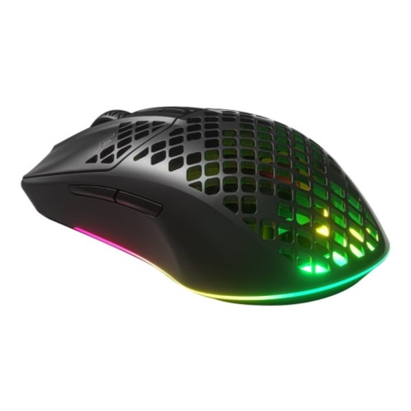 SteelSeries Aerox 3 WIRELESS - mus - USB, 2.4 GHz, Bluetooth 5.0 - mattsvart Svart