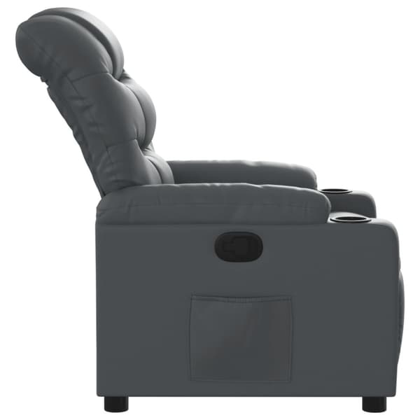 Reclinerfåtölj grå konstläder