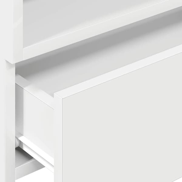 Väggmonterat sängbord vit 45x26x28,5 cm
