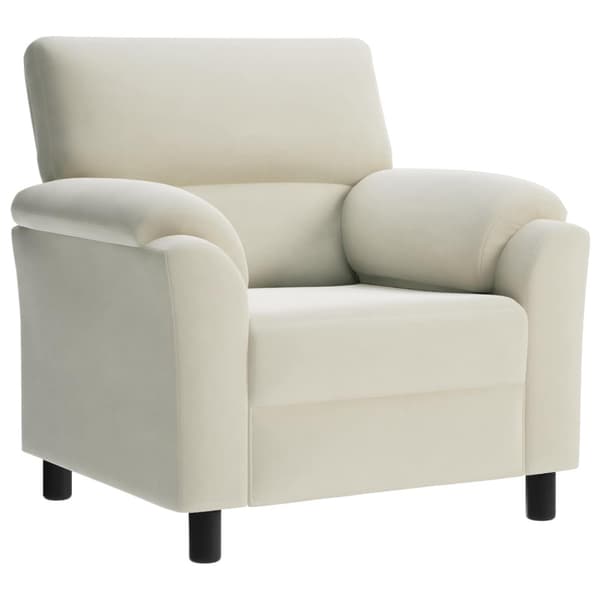 Soffa Gräddvit 94 x 85 x 93 cm Sammet
