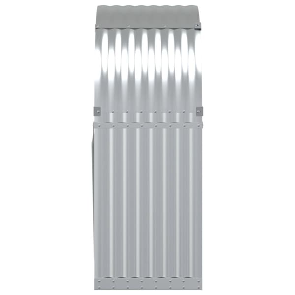 Vedställ silver 80x45x120 cm galvaniserat stål