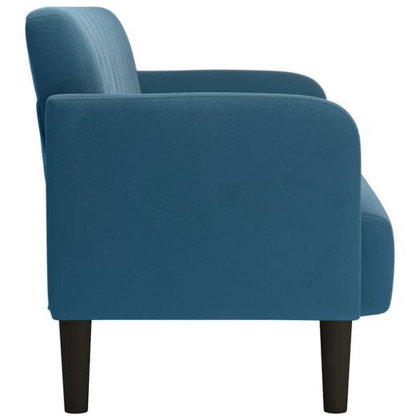 Loveseat soffa blå 109 cm sammet