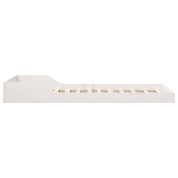 Sängram Vit 100 x 210 cm Massiv furu
