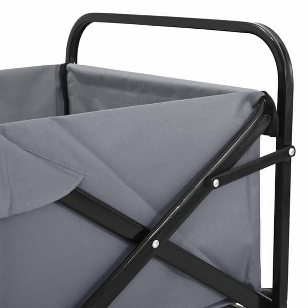 Fällbar handvagn Grå 89 x 63 x 96 cm Stål och Polyester Oxford