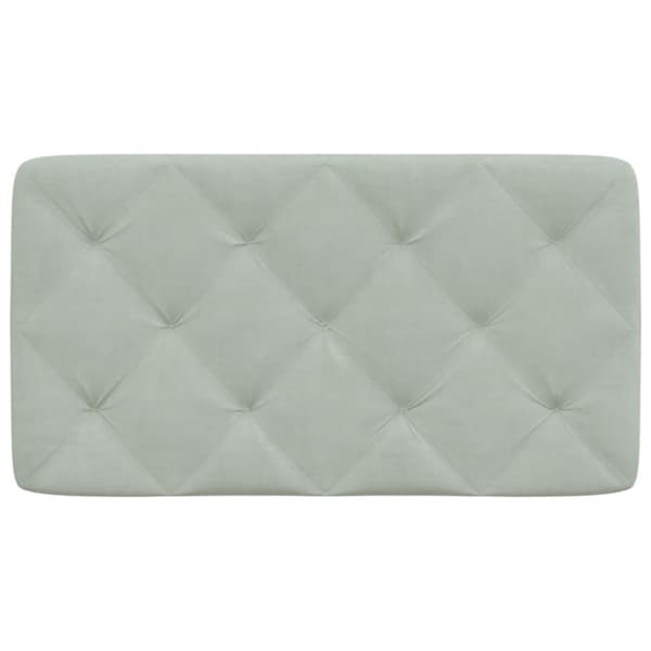 Headboard Cushion Light Grey 80 cm Velvet