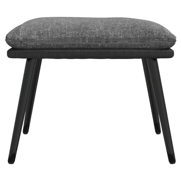 Fotpall ljusgrå 45x29,5x35 cm tyg och konstläder
