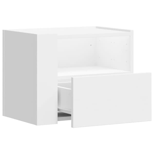 Väggmonterat sängbord vit 45x30x35 cm
