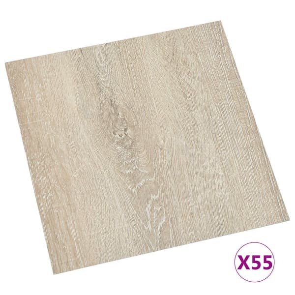 Golvplankor 55 pcs Beige 5,11 m² PVC