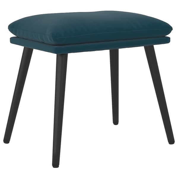 Fotpall blå 45x29,5x35 cm sammet