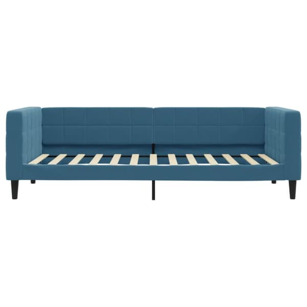 Dagbädd med madrass blå 100x200 cm sammet