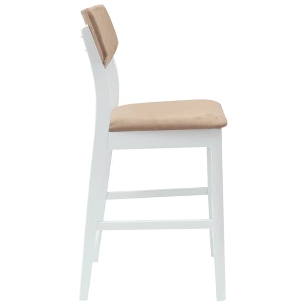 Matstolar 2 pcs Vit 48 x 49 x 95 cm Massiv Gummiträ