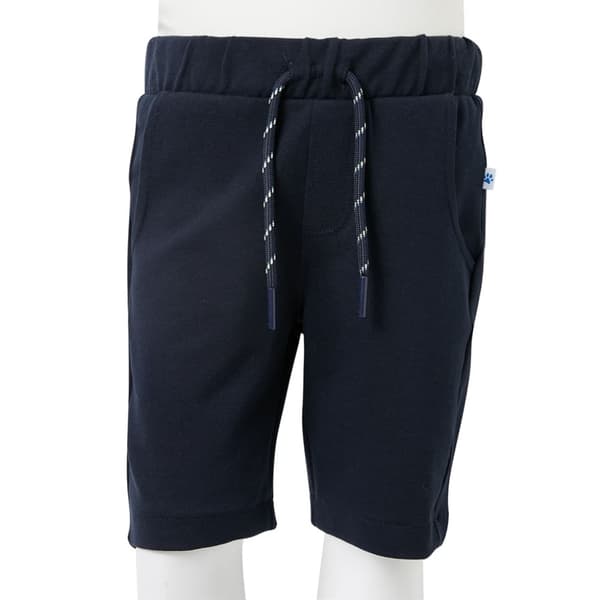 Barnshorts med snöre marinblå 128