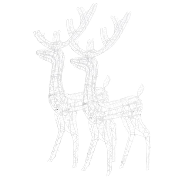 Juldekoration renar akryl 2 st 120 cm blå