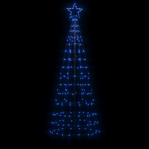 LED julgran med spikar 220 LED blå 180 cm