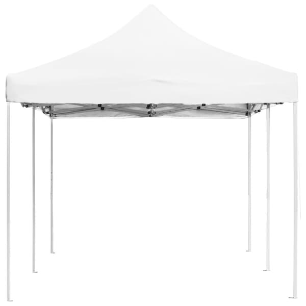 Hopfällbart partytält aluminium 6x3 m vit