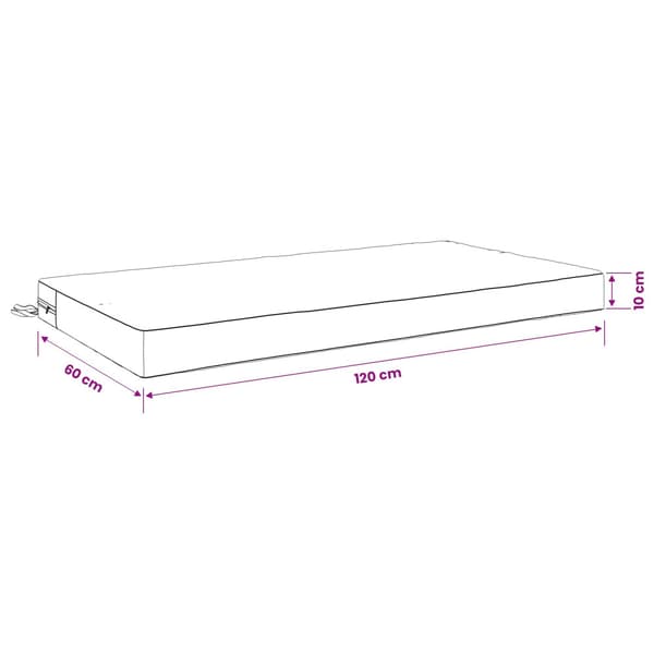 Sittkudde SOEST 100% Polyester Röd 120 x 60 x 10 cm