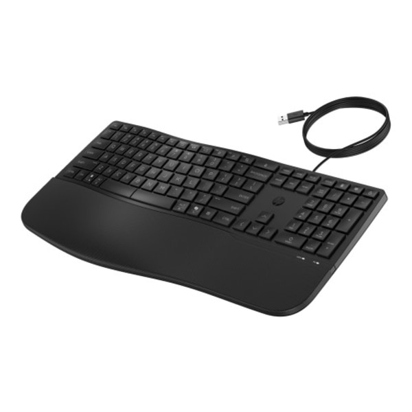 HP 480 Comfort - tangentbord - 3-zone layout, multi-device, 23 programmable keys full size - QWERTY - internationell engelska - svart Inmatningsenhet Svart