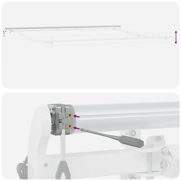 Elektrisk Retraktabel Markis Flerfärgsdesign 450 × 350 cm