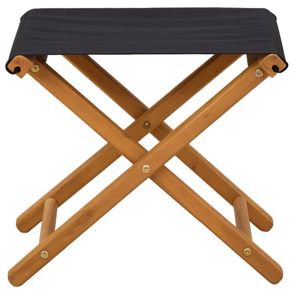 Deck Chair 2 pcs Massiv Eukalyptus Trä Svart
