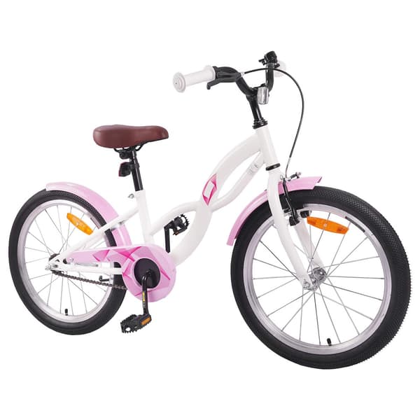 Barncykel 18 Tum för 5-7 år gamla Vit