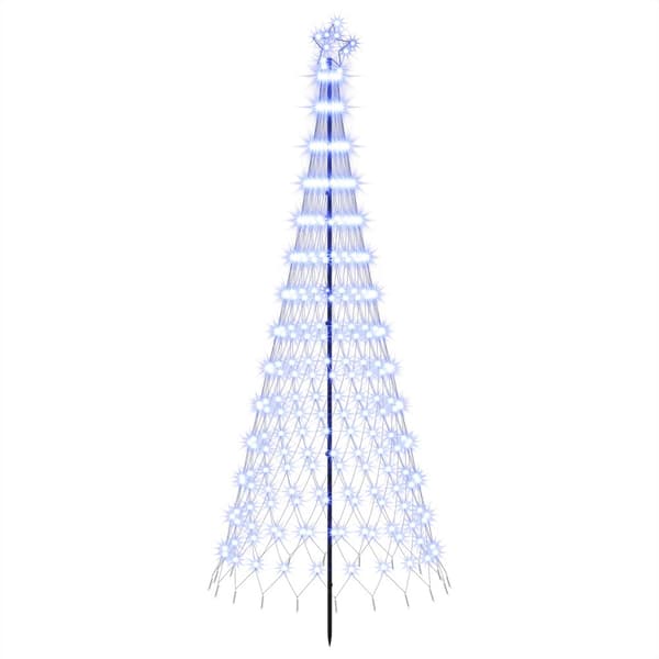 LED Julgran 250 cm 290 LED-lampor Blå Järn Svart