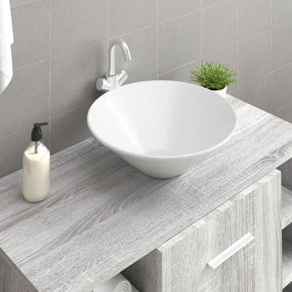 Handfat 2 st vit 42x42x14 cm keramik