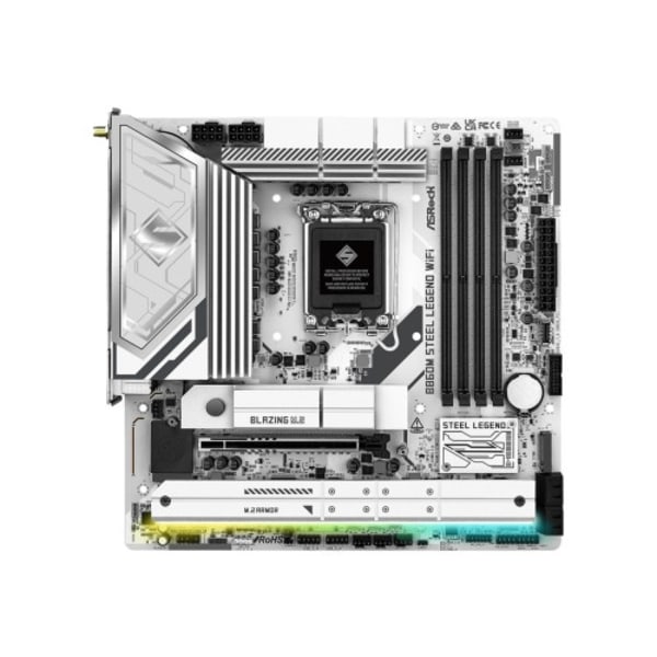 ASRock B860M STEEL LEGEND WIFI - moderkort - micro ATX - LGA1851-uttag - B860