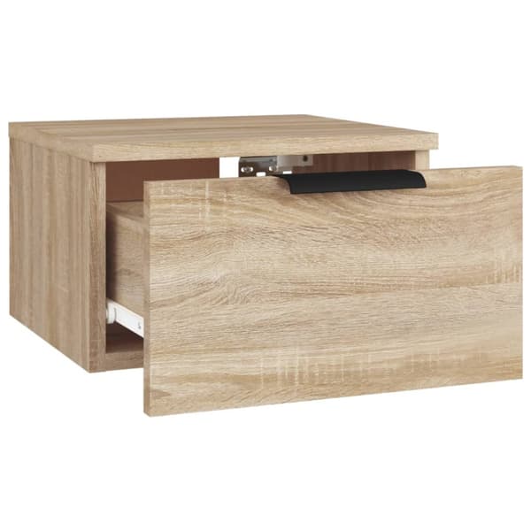 Väggmonterade sängbord 2 st sonoma-ek 34x30x20 cm