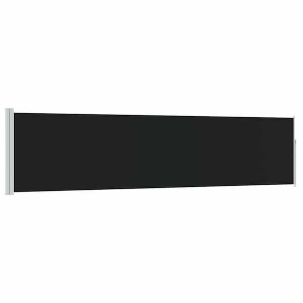 Infällbar sidomarkis 120x500 cm svart