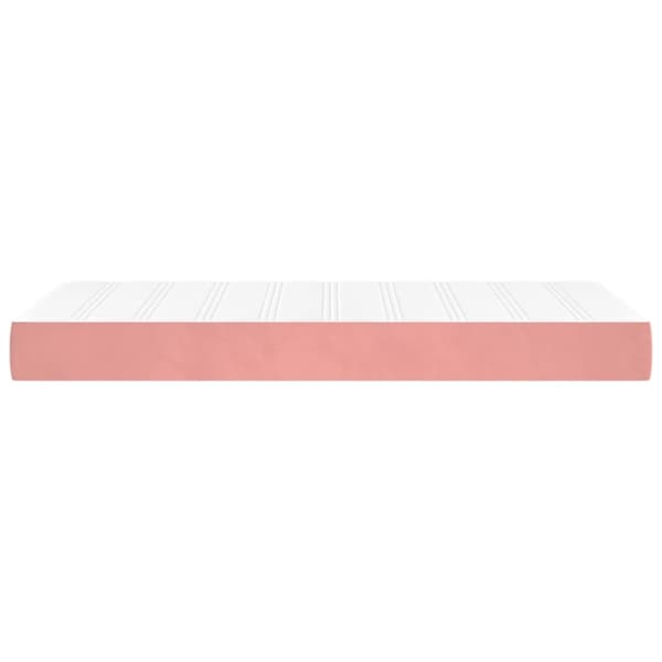 Pocketresårmadrass medium rosa 80x200x20 cm sammet