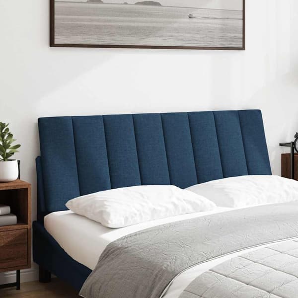 Headboard Cushion "Hanko" Blue 120 cm Fabric