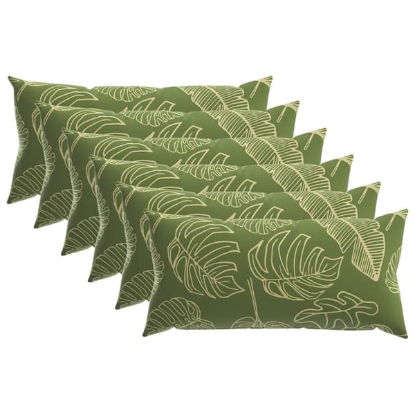 Kudde med kudde HEERLEN 6 st Bladdesign Polyester