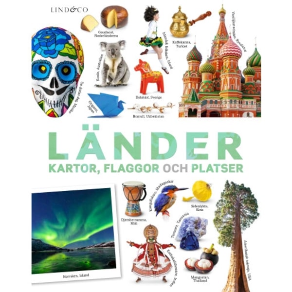 Länder, kartor, flaggor och platser (inbunden)